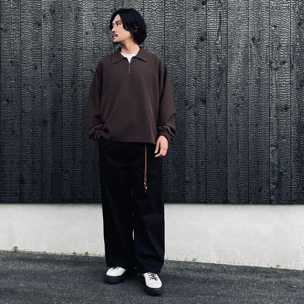 EVD1 Half Zip Polo Shirt #Brown [GOOPI-26AW-SEP-02]