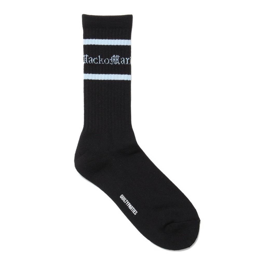 SKATER SOCKS -TYPE 2- #BLACK-SAX [24SS-WMA-SO02]