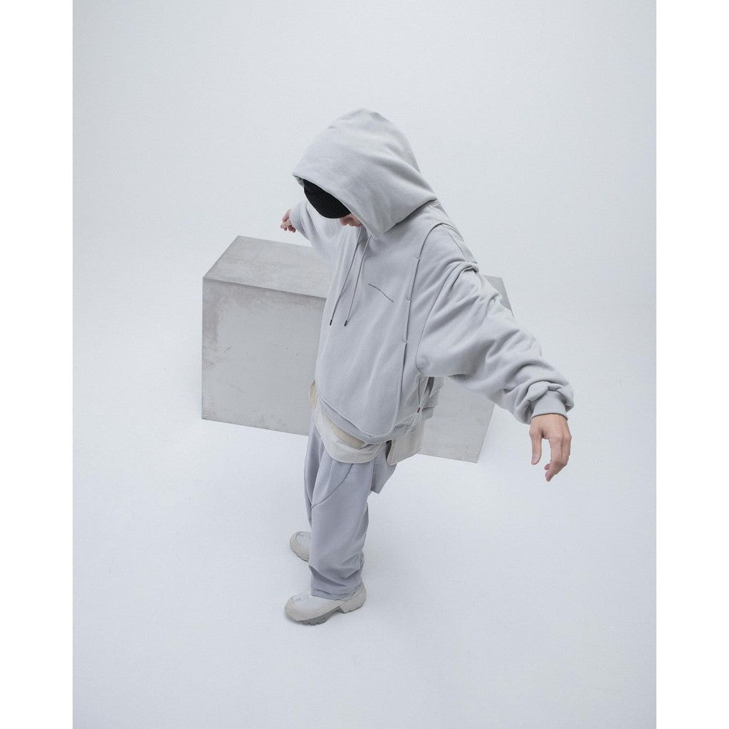 G7-H3 「Ｍantle」 Double-Layer Hoodie #L-GRAY [GOOPI-23AW-JAN-03]