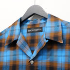 OMBRE CHECK OPEN COLLAR SHIRT L/S ( TYPE-1 ) #BLUE [26SS-WMS-OC11]