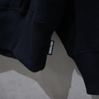 HEAVY WEIGHT FULL ZIP HOODED SWEAT SHIRT ( TYPE-2 ) #BLACK [24FW-WMC-SS02]