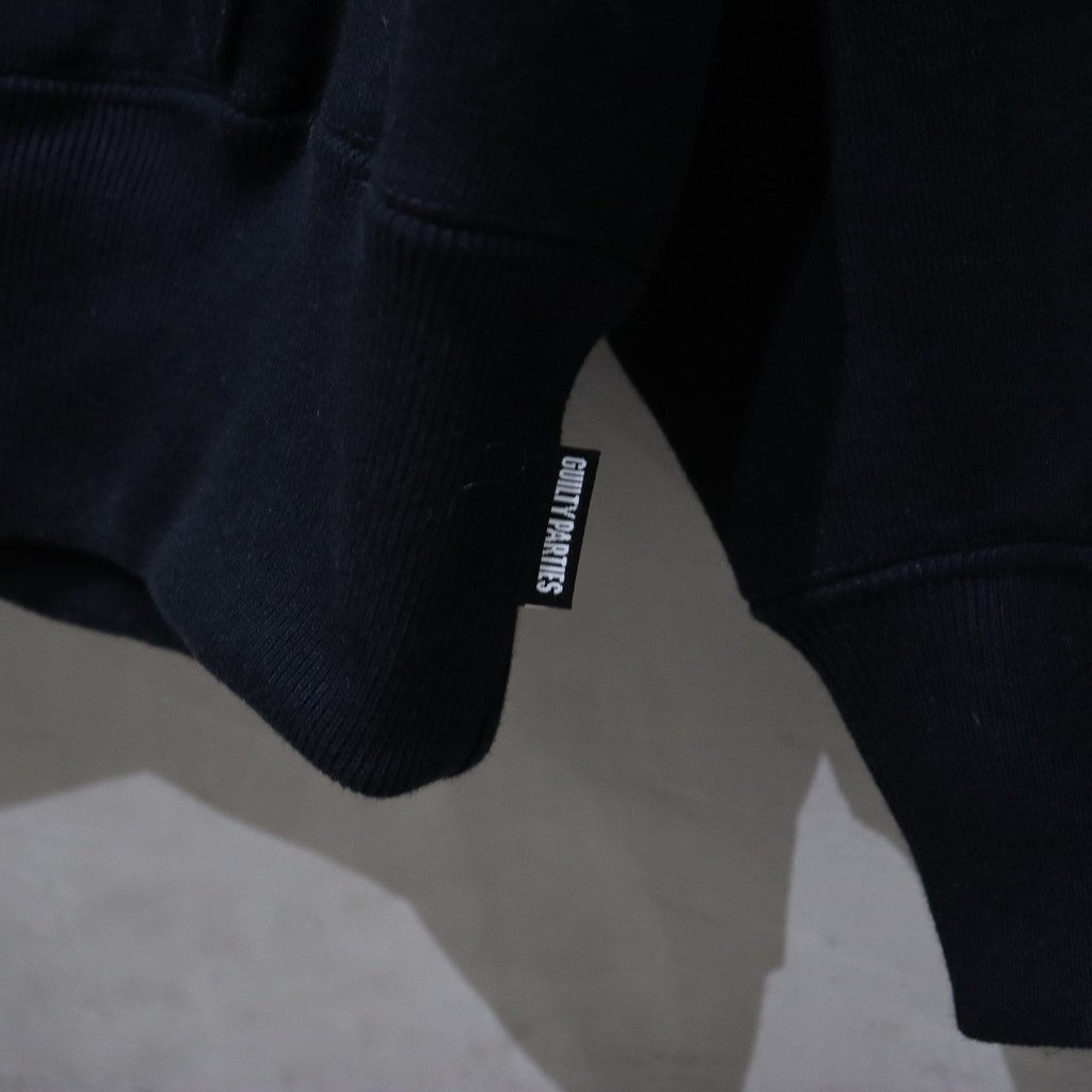 HEAVY WEIGHT FULL ZIP HOODED SWEAT SHIRT ( TYPE-2 ) #BLACK [24FW-WMC-SS02]