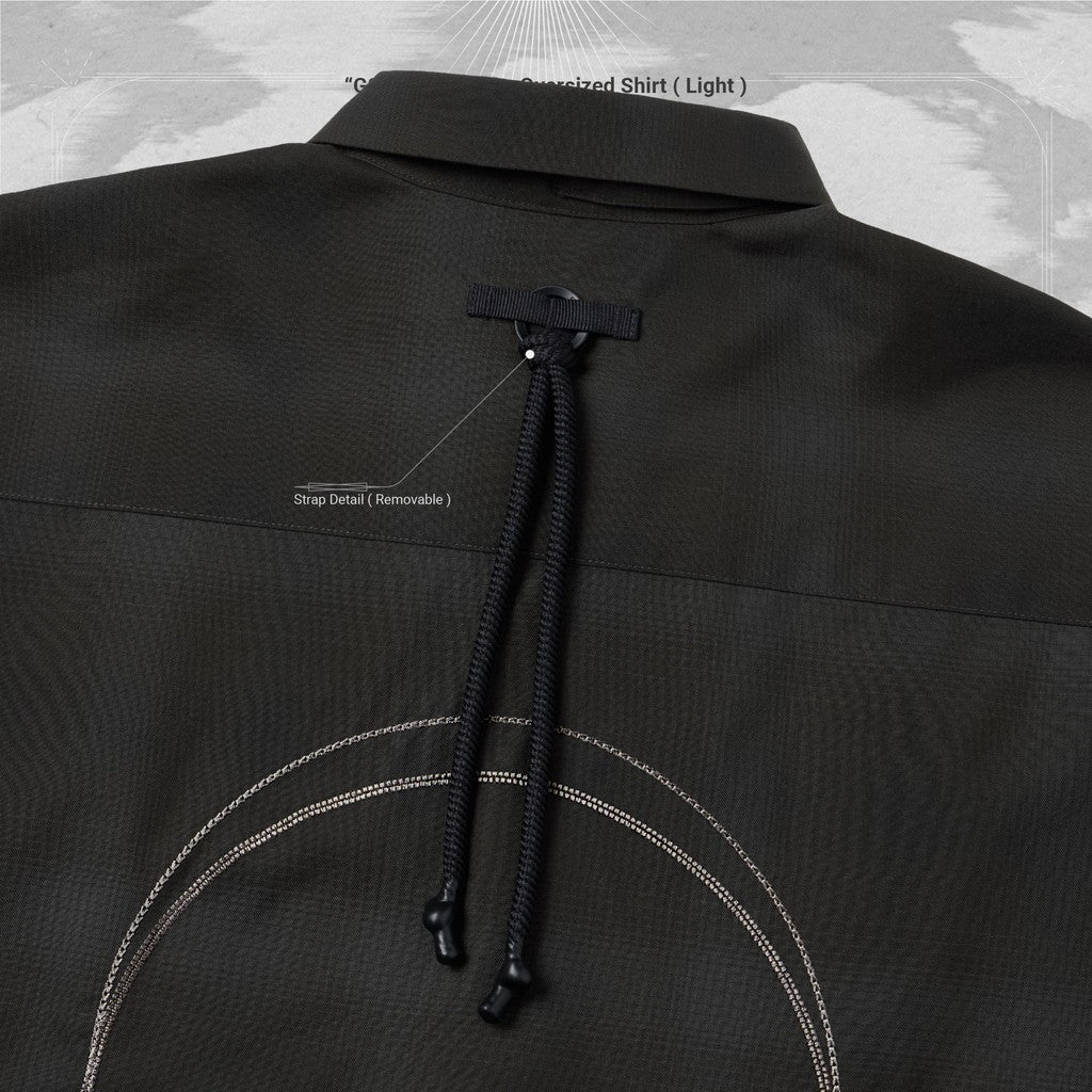 "GSR-01" 雙層寬鬆襯衫（淺色）#午夜 [GOOPI-24AW-SEP-01]