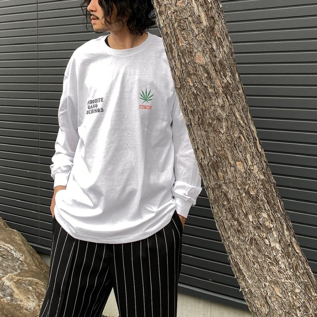 舐達麻 | HIGHTIMES | CREW NECK LONG SLEEVE T-SHIRT #WHITE [NMD-HIGHTIMES-WM-LT01]