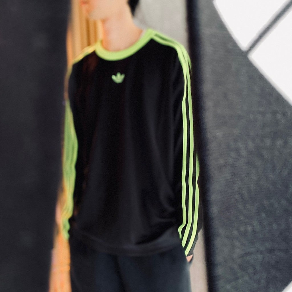 JACQ JERSEY LS #ブラック/シグナルグリーン [JX1518] - cocorozashi
