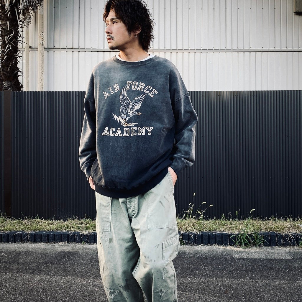 U.S. AIR FORCE EAGLE SWEATSHIRT AGED #AGED BLACK [BW252-UAES]