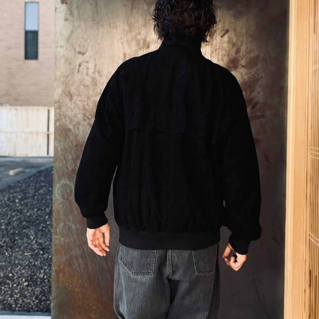 BARACUTA | G9 SUEDE LEATHER HARRINGTON JACKET #BLACK [25FW-WMO-BC01]