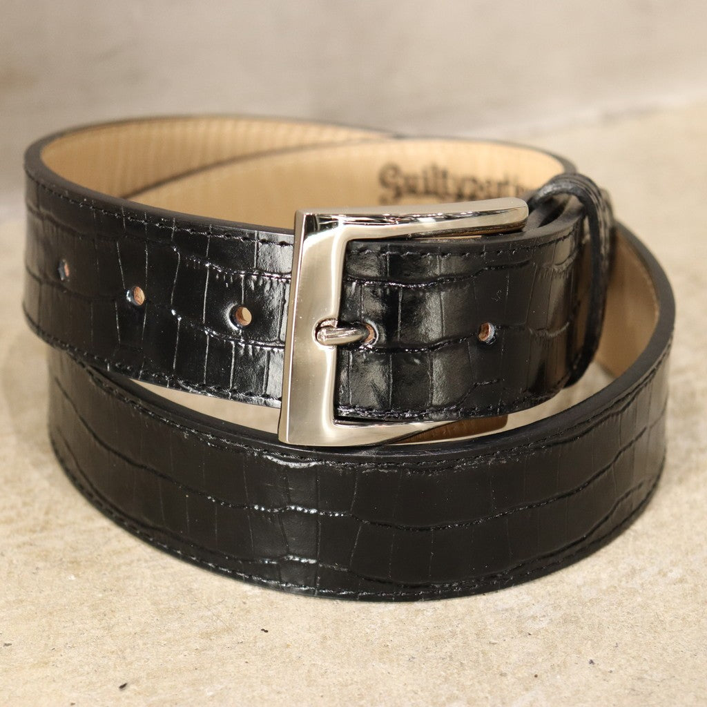 LEATHER BELT ( TYPE-1 ) #BLACK [WMGP-BL03]