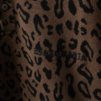 LEOPARD KNIT POLO SHIRT #BROWN [24FW-WMK-KN13]