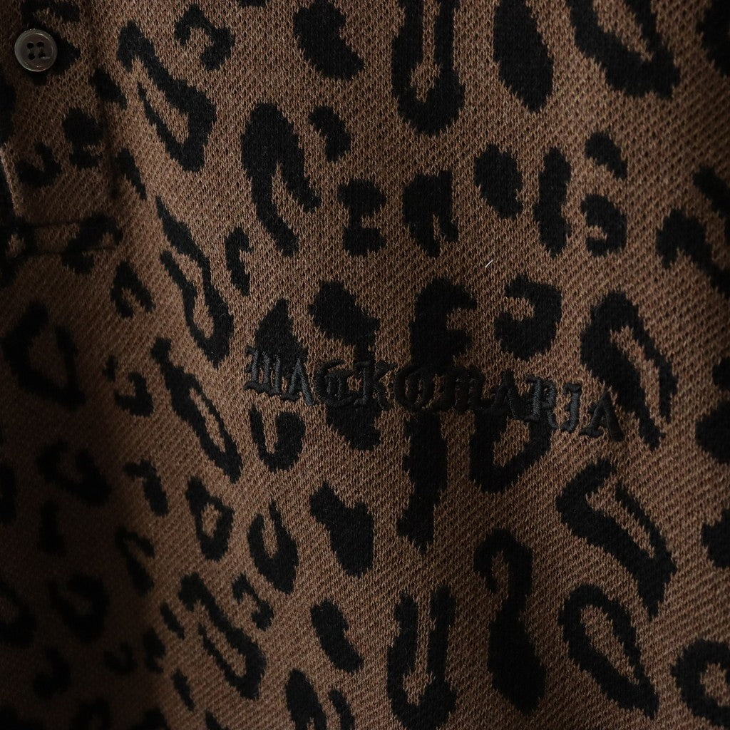 LEOPARD KNIT POLO SHIRT #BROWN [24FW-WMK-KN13]