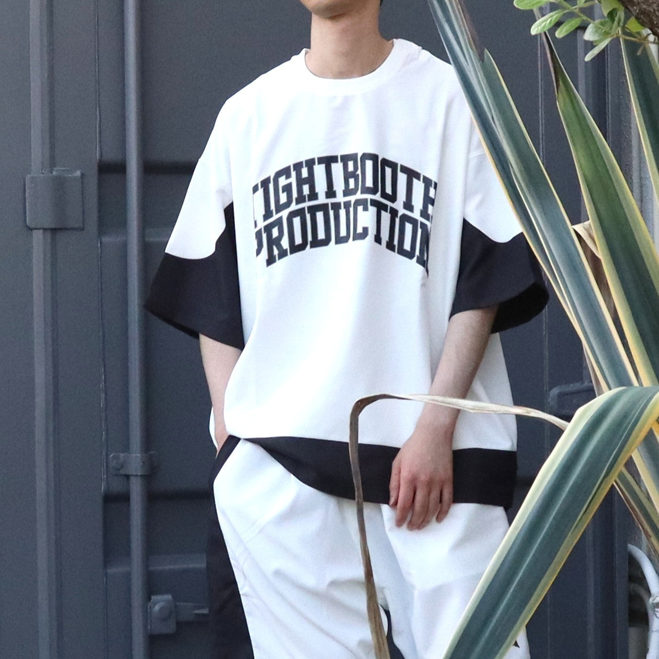 COLLEGE DOBBY S/S T-SHIRT #White [SU25-T01] – cocorozashi