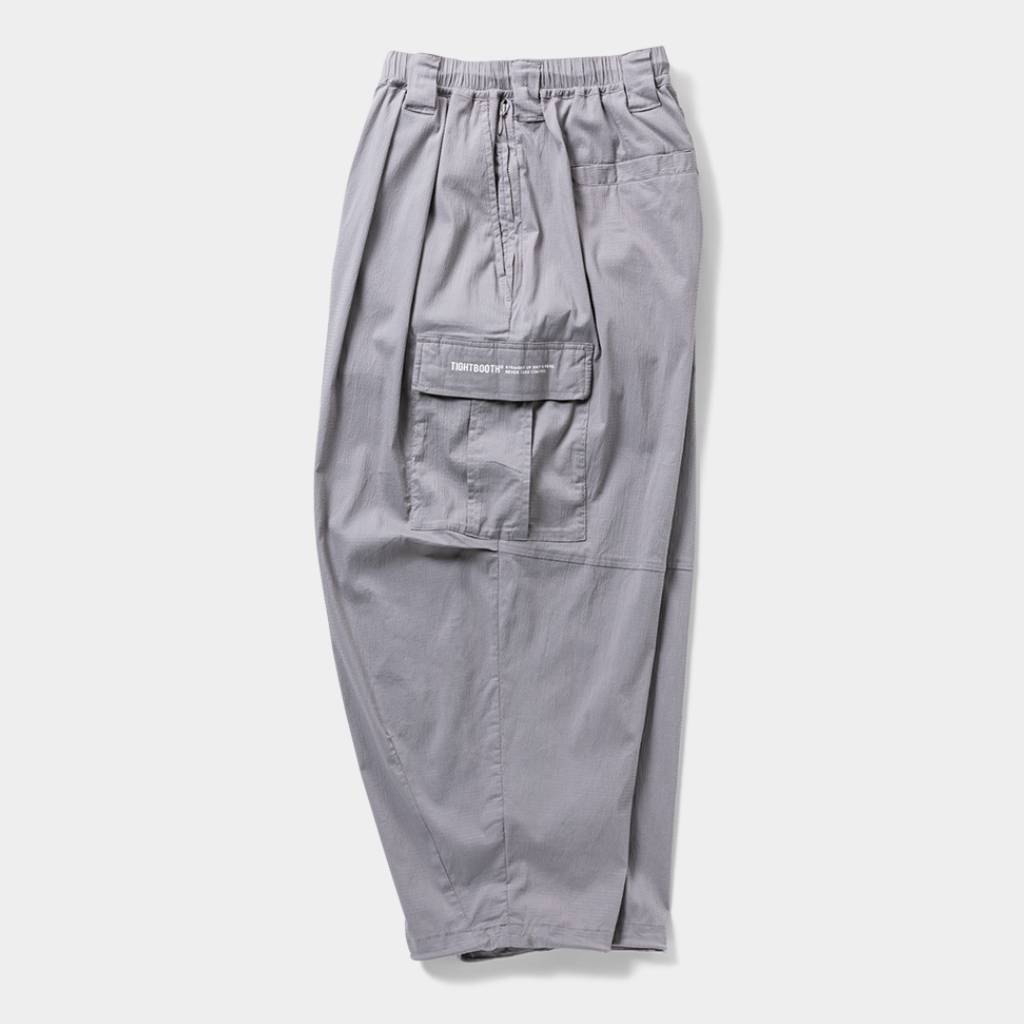 SEERSUCKER CARGO BALLOON PANTS #Grey [SU25-B06]