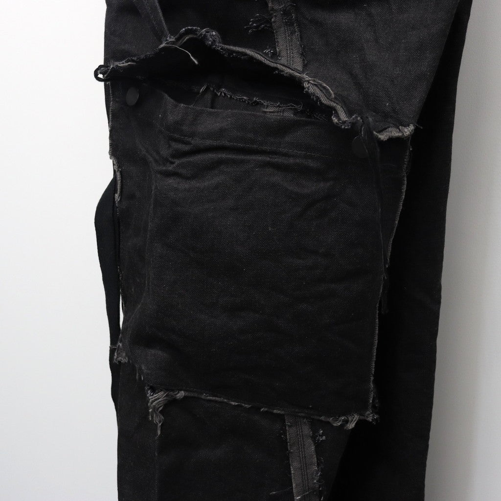 パンツ minus Slash Seam Twist Cargo Jeans(NOIR) MINUS - 【残りわずか】Slash Seam Twist Cargo Jeans(NOIR) | ACRMTSM