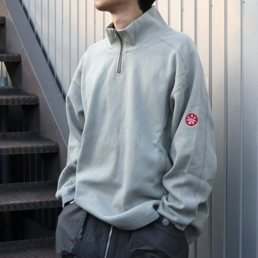 DBL KNIT HALF ZIP LONG SLEEVE #KHAKI [CES28CS16]