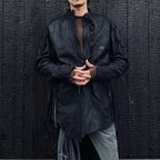 Rustic Edged Easy Rider's (VEGETABLE TANNING PIG LEATHER) #BLACK [M-P1-LW3]