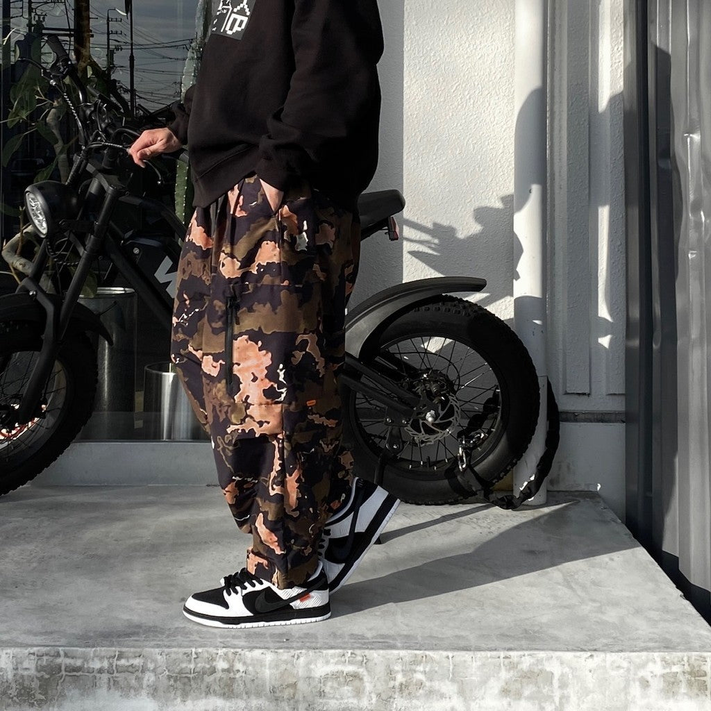RIPSTOP BALLOON CARGO PANTS #ORANGE CAMO [SS24-B01]