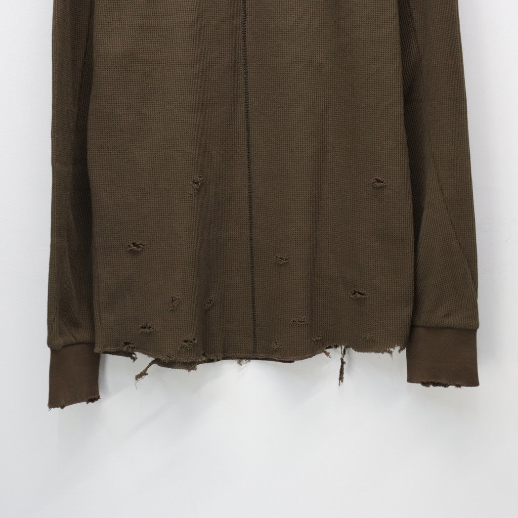 Combat Long Thermal With Damaged (CLASSIC WAFFLE KNIT) #MOCHA [M-P2-TP6]