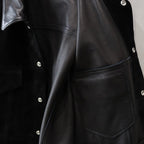 SUEDE LEATHER TRUCKER JACKET #BLACK [24FW-WMO-BL08]