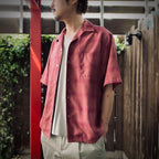 OMBRE CHECK OPEN COLLAR SHIRT S/S ( TYPE-3 ) #PINK [25SS-WMS-OC20]