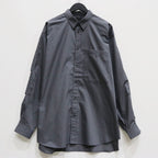 TECH REGULAR STRIPE SHIRT L/S #CHARCOAL [BE-81025]