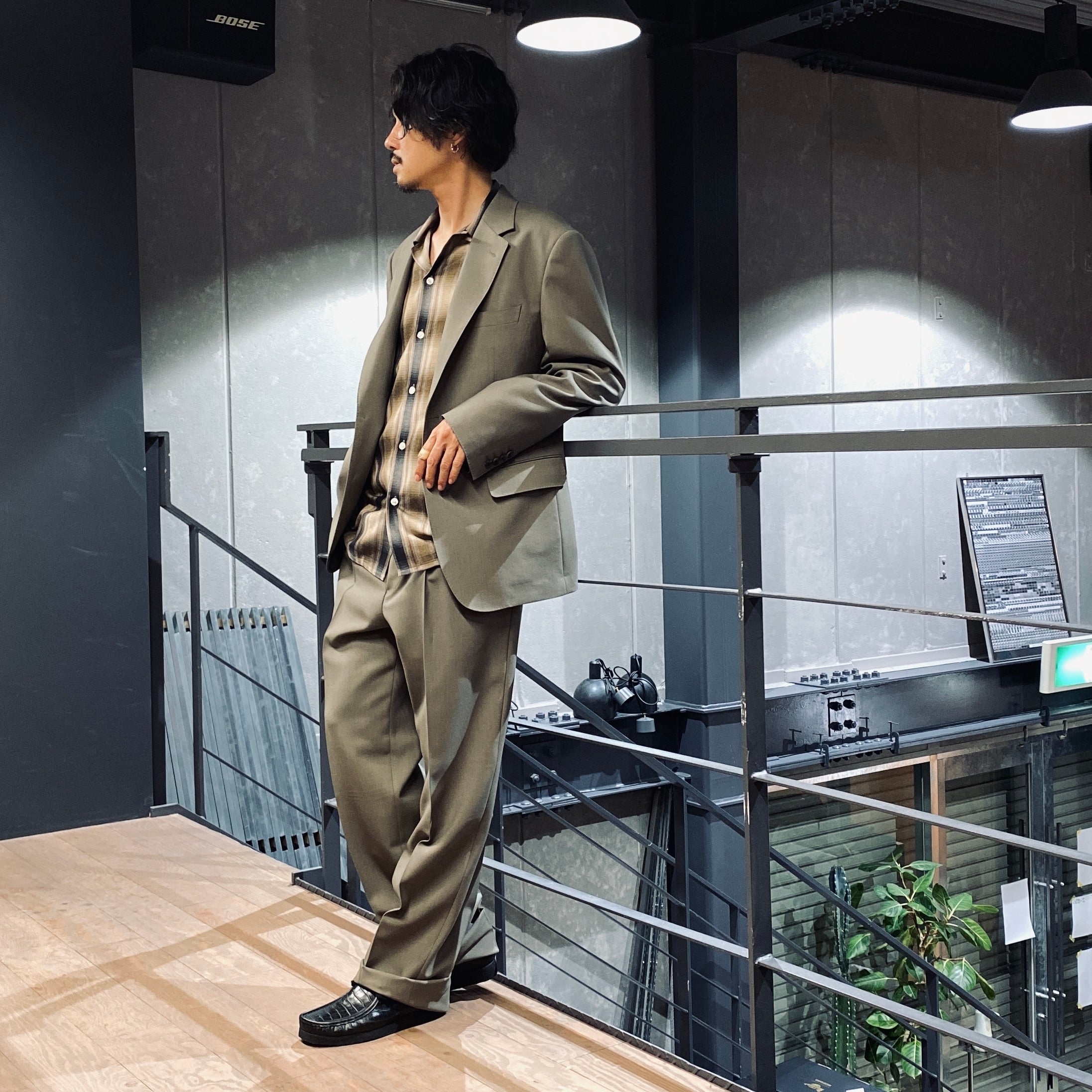 DOUBLE PLEATED TROUSERS #GRAY [23FW-WMP-TR06]