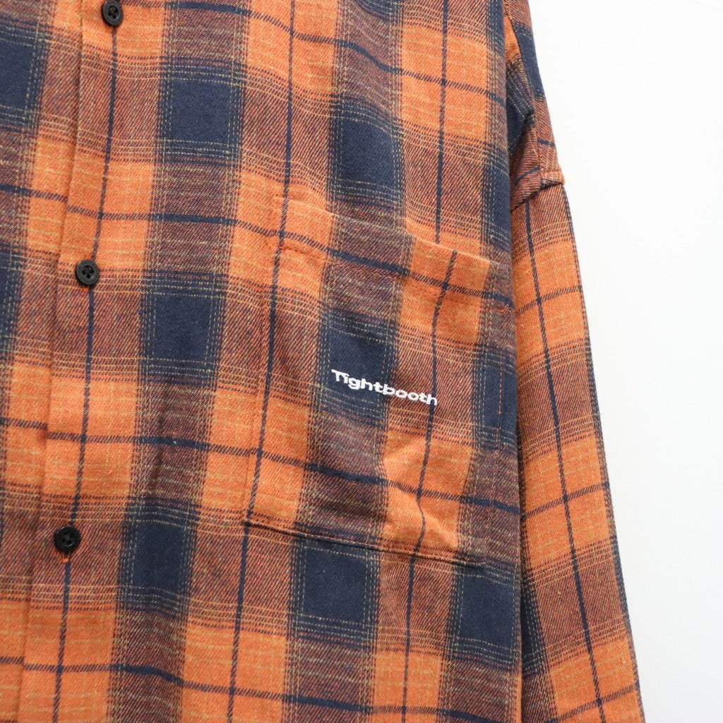 PLAID FLANNEL L/S SHIRT #Navy x Orange [FW26-S02]