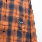 PLAID FLANNEL L/S SHIRT #Navy x Orange [FW26-S02]
