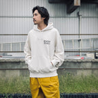 DEATH ROW RECORDS | WASHED MIDDLE WEIGHT PULLOVER HOODED SWEAT SHIRT #IVORY [DEATHROW-WM-SS02]