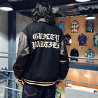 LEATHER VARSITY JACKET -B- -TYPE 2- #BLACK [23FW-WMO-BL07]