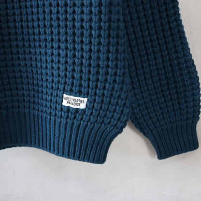 WAFFLE KNIT SWEATER #GREEN [24FW-WMK-KN01]