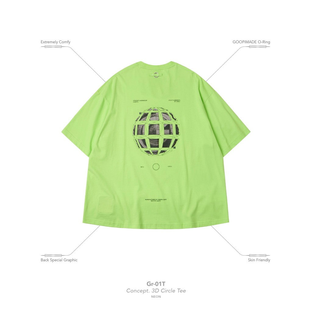 「Gr-01T」 Concept. 3D Circle Tee #NEON [GOOPI-25SS-JUN-04]