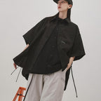 「GNV-S1」 SOFTBOX Oversized Strap Shirt #SHADOW [GOOPI-24SS-APR-03]