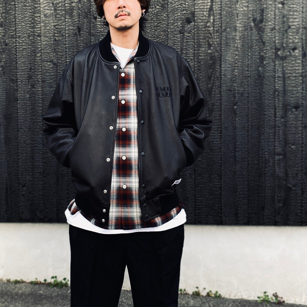 OMBRE CHECK OPEN COLLAR SHIRT L/S ( TYPE-1 ) #BROWN [26SS-WMS-OC11]