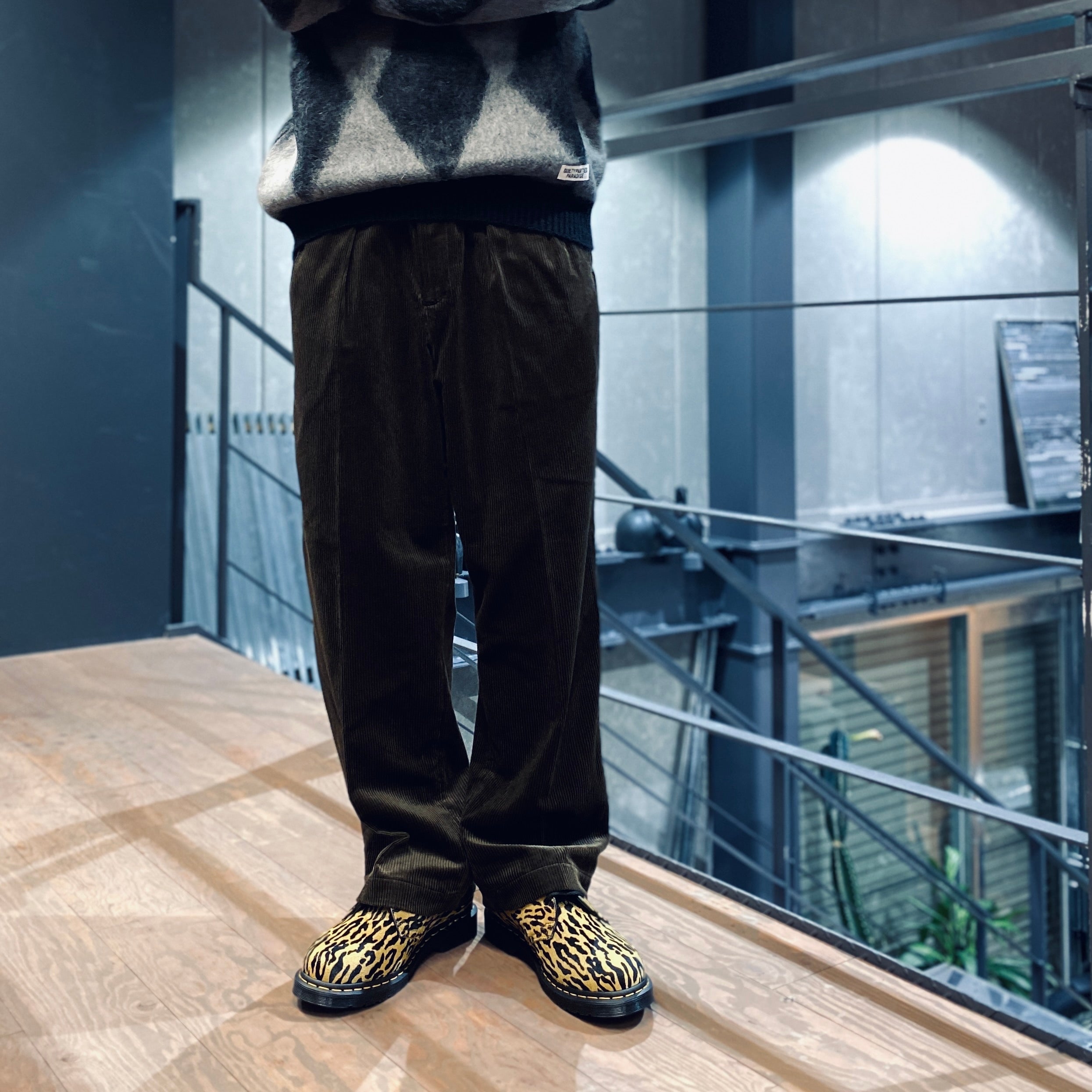 DOUBLE PLEATED CORDUROY TROUSERS #BROWN [23FW-WMP-PT02]