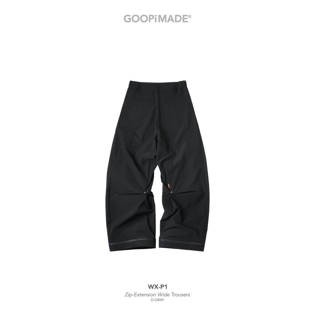 WX-P1 Zip-Extentsion Wide Trousers #D-Gray [GOOPI-26SS-MAY-01]