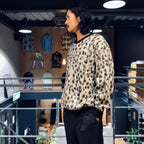 LEOPARD MOHAIR CREW NECK SWEATER -TYPE 1- #WHITE [23FW-WMK-KN12]