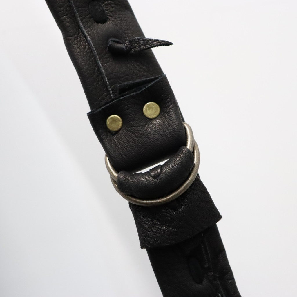 Early Morning | DEERSKIN LARGE MESSENGER BAG #BLACK [EM0924403]
