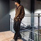 WOLF'S HEAD | ROCKABILLY PANTS -TYPE 3- #BLACK/BLACK [WOLFSHEAD-WM-PT17]