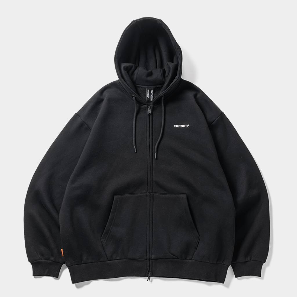 LOGO ZIP HOODED SWEAT SHIRT #BLACK [FW24-SW02]