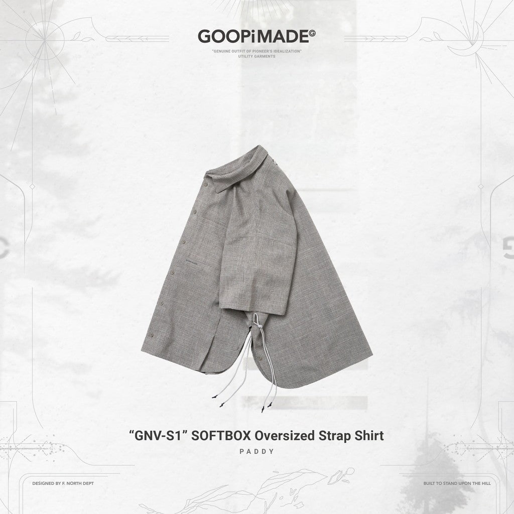「GNV-S1」 SOFTBOX Oversized Strap Shirt #PADDY [GOOPI-24SS-APR-03]