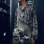 TIM LEHI | HAWAIIAN SHIRT L/S -TYPE 1- #OLIVE [23FW-WMS-HI01]