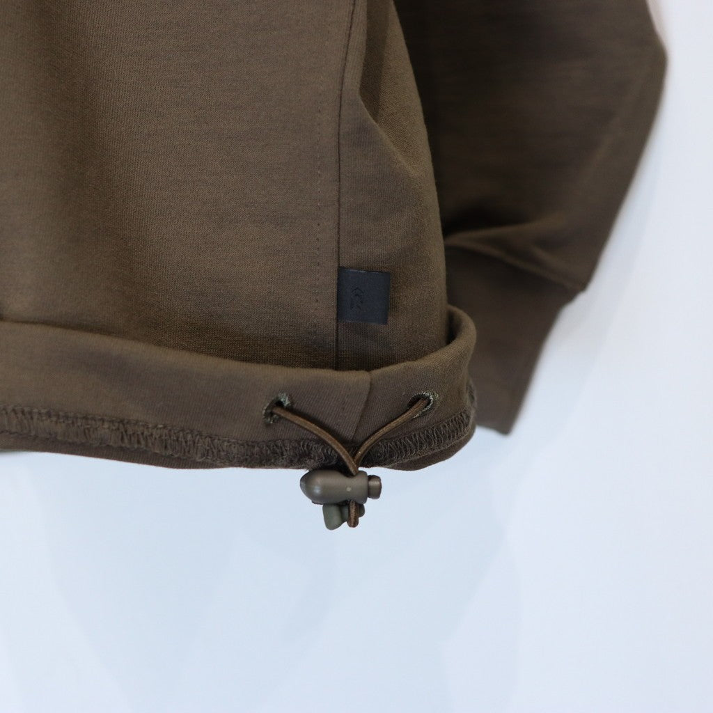 TECH DRAWSTRING TEE L/S #BROWNKAHKI [BE-31025W]