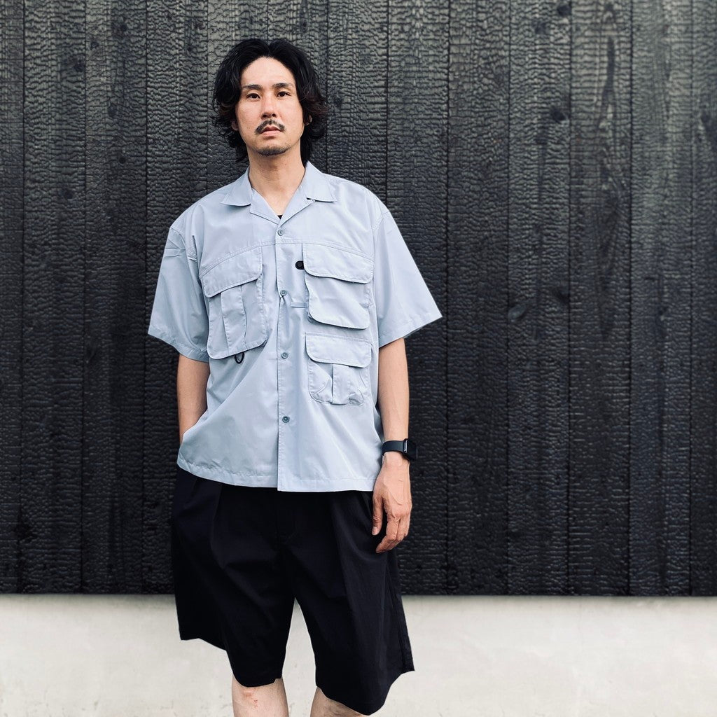 TECH MULTI TOOL POCKET SHIRT S/S SOLID #ICEBLUE [BE-86026]