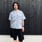 TECH MULTI TOOL POCKET SHIRT S/S SOLID #ICEBLUE [BE-86026]