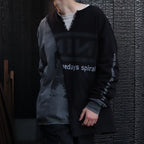 Bootleg Layered Crew Sweat (A MAN'S SHADOW) #AGED BLACK [M-P2-BG3]