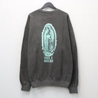 WASHED MIDDLE WEIGHT CREW NECK SWEAT SHIRT ( TYPE-3 ) #GRAY/GREEN [26FWE-WMC-SS05]