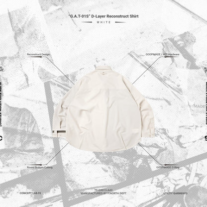 AES | “GAT-01S” D-Layer Reconstruct Shirt #WHITE [GOOPI-24AW-SEP-06]