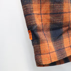 PLAID FLANNEL L/S SHIRT #Navy x Orange [FW26-S02]