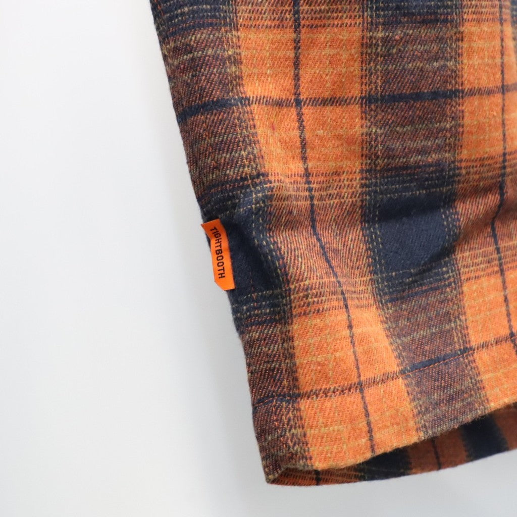 PLAID FLANNEL L/S SHIRT #Navy x Orange [FW26-S02]