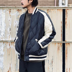 REVERSIBLE 「SKAJAN」 DOWN JACKET #D.NAVY×BK [TAION-JK04JS]